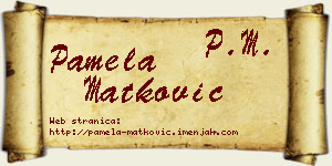 Pamela Matković vizit kartica